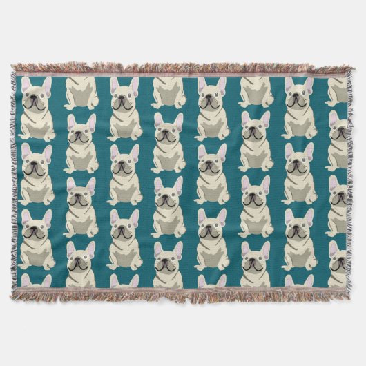 Cream French Bulldog Decke (Vorderseite)
