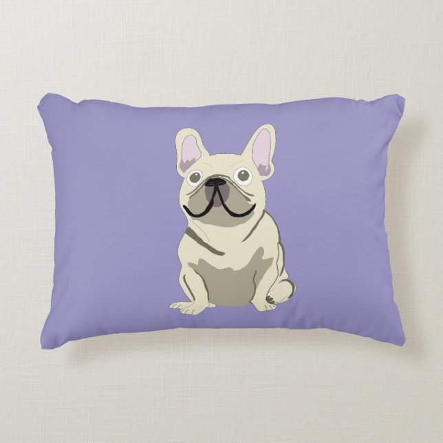 Cream French Bulldog,  Dekokissen (Vorderseite)