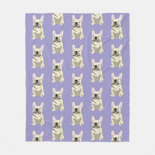 Cream French Bulldog, Fleecedecke (Vorderseite)