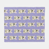 Cream French Bulldog, Fleecedecke (Vorderseite (Horizontal))