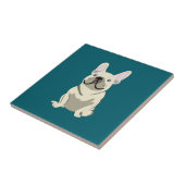 Cream French Bulldog Fliese (Seite)