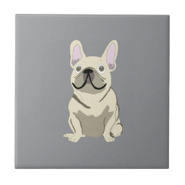Cream French Bulldog,  Fliese