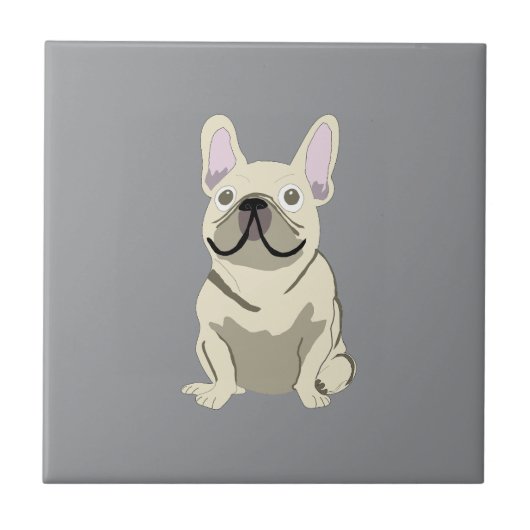 Cream French Bulldog,  Fliese (Vorderseite)