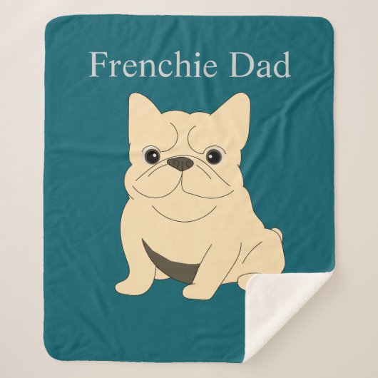 Cream French Bulldog, Frenchie Dad Sherpadecke (Vorderseite)