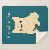 Cream French Bulldog, Frenchie Dad Sherpadecke (Vorderseite (Horizontal))