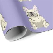 Cream French Bulldog,  Geschenkpapier (Rolleneckpunkt)