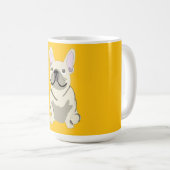 Cream French Bulldog Kaffeetasse (VorderseiteRechts)