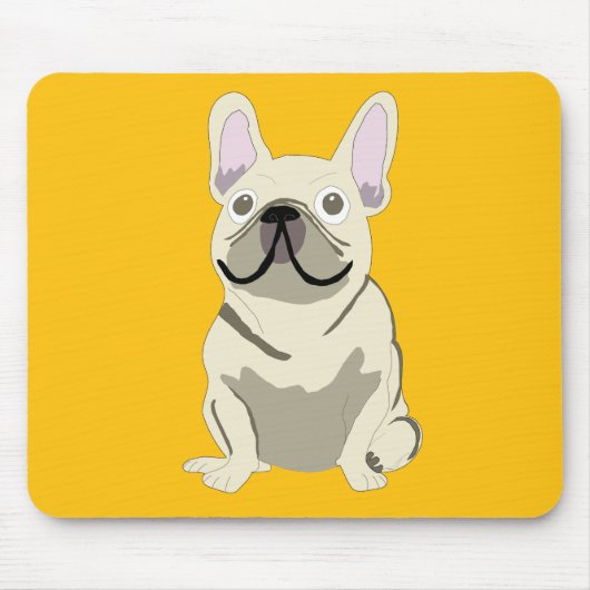 Cream French Bulldog, Mousepad (Vorne)
