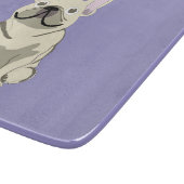 Cream French Bulldog,  Schneidebrett (Ecke)