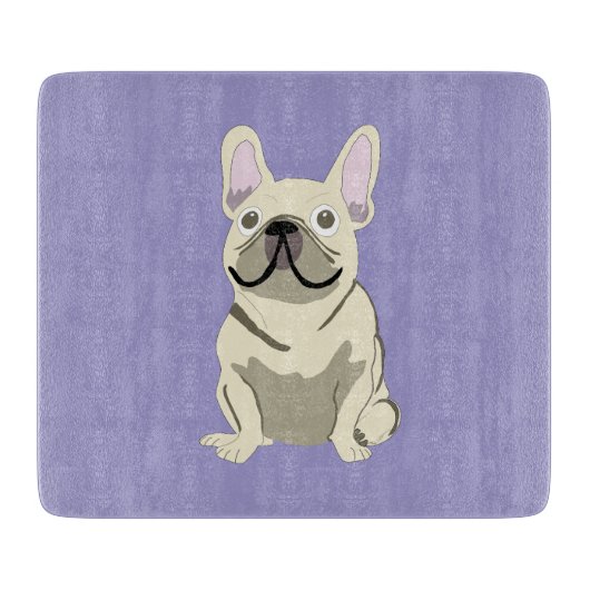 Cream French Bulldog,  Schneidebrett (Vorderseite)