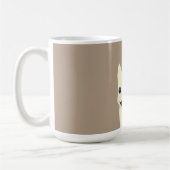 Cream French Bulldog, Warm Taupe Kaffeetasse (Links)