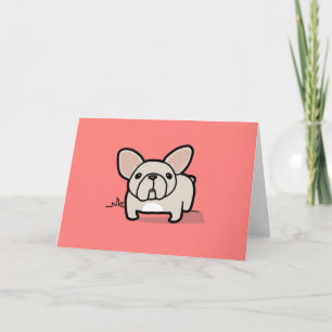 Cream Frenchie Karte