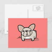 Cream Frenchie Postkarte (Vorne/Hinten)