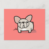 Cream Frenchie Postkarte (Vorderseite)