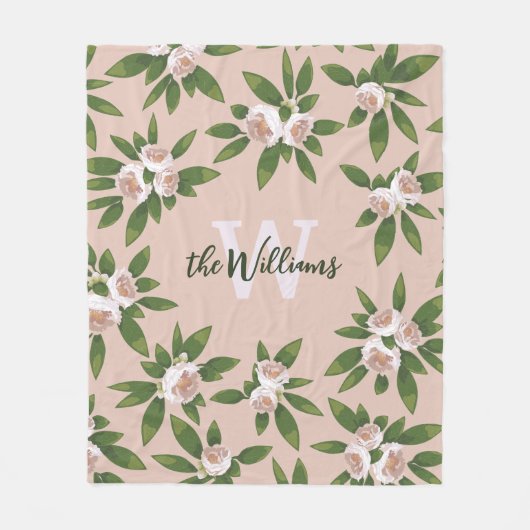 Cream Garden Harmonie Fleecedecke (Vorderseite)