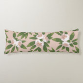 Cream Garden Harmony: Kamelien und Grünanlagen Seitenschläferkissen (Vorderseite)