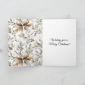 Cream Gingerbread Christmas Bows Karte (Innenseite)