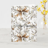 Cream Gingerbread Christmas Bows Karte (Gelbe Blume)