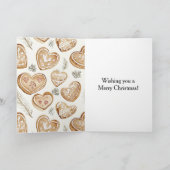 Cream Gingerbread Christmas Hearts  Karte (Innenseite)