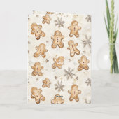 Cream Gingerbread Christmas Pine Cone Karte (Rückseite)