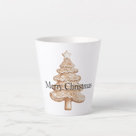 Cream Gingerbread Christmas Tree Milchtasse (Vorderseite)