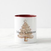 Cream Gingerbread Christmas Tree Tasse (Zentrum)