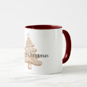 Cream Gingerbread Christmas Tree Tasse (VorderseiteRechts)