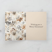 Cream Gingerbread Christmas Tree with Star Karte (Innenseite)