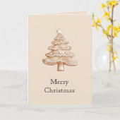 Cream Gingerbread Christmas Tree with Star Karte (Gelbe Blume)