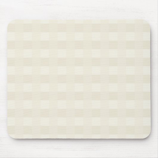Cream Gingham Kariert Pattern Mouse Pad Mousepad (Vorne)