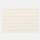 Cream Gingham Pattern Wrapping Paper Geschenkpapier Set (Vorderseite 3)