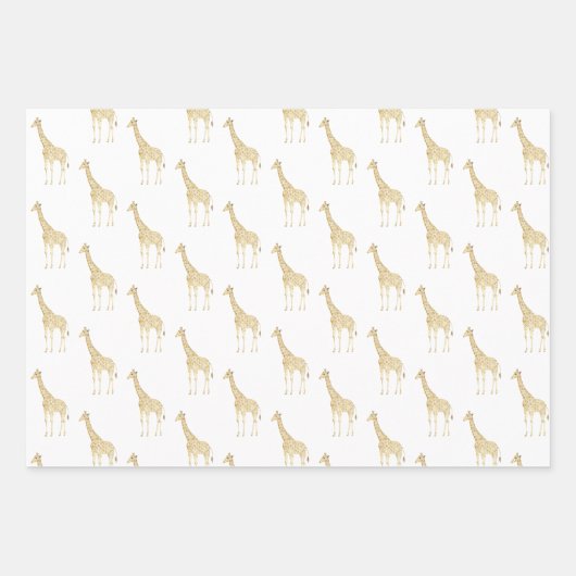 Cream Giraffe       Geschenkpapier Set (Vorderseite 2)