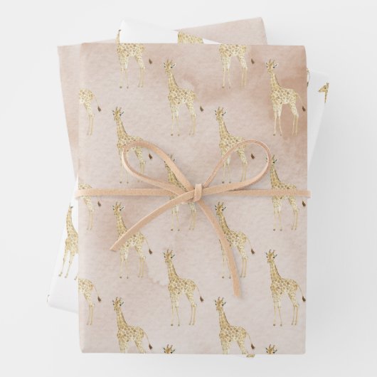 Cream Giraffe       Geschenkpapier Set (Beispiel)