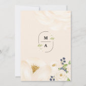 Cream Gold Beige Elegantes Wasser Einladung (Rückseite)