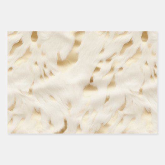 Cream Gold Cowhide Geschenkpapier Set (Vorderseite)