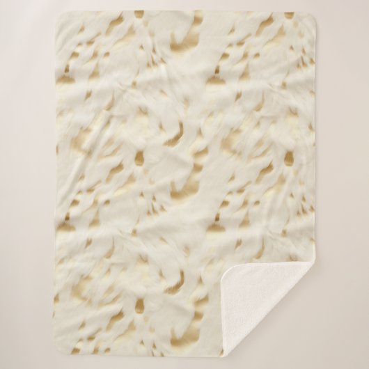 Cream Gold Cowhide Sherpadecke (Vorderseite)
