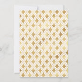 Cream Gold Diamonds Arch Muslime Hochzeit Einladung (Rückseite)