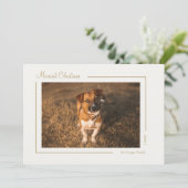 Cream Gold Elegante Minimalistische Weihnachten Ho (Stehend Vorderseite)