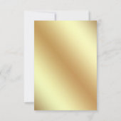 Cream Gold Ethnic Elephants Indian Wedding RSVP Karte (Rückseite)