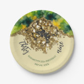Cream Gold Faux Gold Pappteller (Vorderseite)