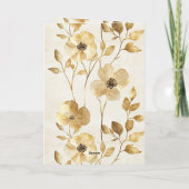Cream Gold Floral Liebe & Joy Wedding Karte (Rückseite)