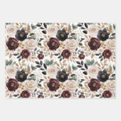 Cream Gold Floral Wedding Geschenkpapier Set (Vorderseite 2)