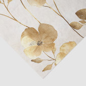 Cream Gold Floral Wedding Seidenpapier (Detail)