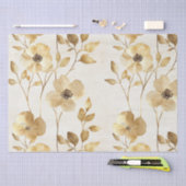 Cream Gold Floral Wedding Seidenpapier (Handwerk)