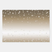 Cream Gold Glitz Glitzer Brautparty Geschenkpapier Set (Vorderseite 2)