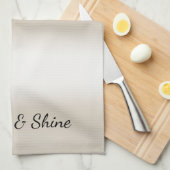 Cream Gold Glitz Glitzer Brautparty Geschirrtuch (Viertel Falte)