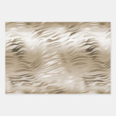 Cream Gold Glitz Glitzer Ice Creme Tropfen Geburts Geschenkpapier Set (Vorderseite 2)