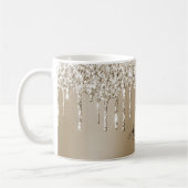 Cream Gold Glitz Glitzer Ice Creme Tropfen Kaffeetasse (Links)
