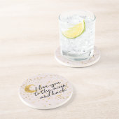 Cream Gold I love you to the moon confetti Getränkeuntersetzer (Seite)