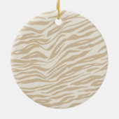 Cream Gold Imitate Glitzer Zebra Print Sparkon Keramik Ornament (Hinten)